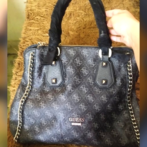 Guess Handbags - GUESS confidential chain retro satchel bag